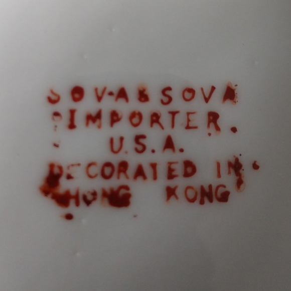 ‼️ SOLD ‼️ Ginger Jar/Vase Handpainted Flowers Hong Kong - Picture 4 of 13